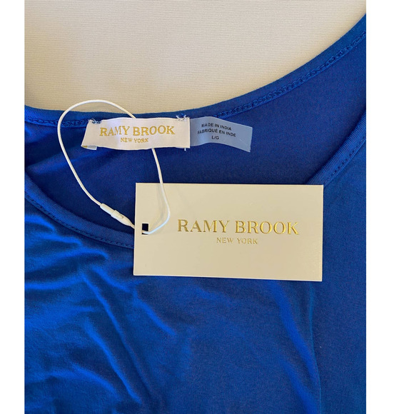 BLUE TANK DRESS RAMY BROOK SIZE LARGE NWT - Picture 3 of 4